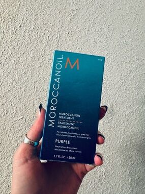 Moroccanoil Purple Treatment - Teal Box with Orange Logo